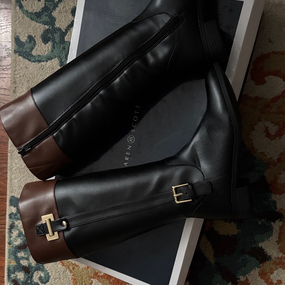 Karen Scott Two-Tone Over the Knee Boots - Picture 5 of 6